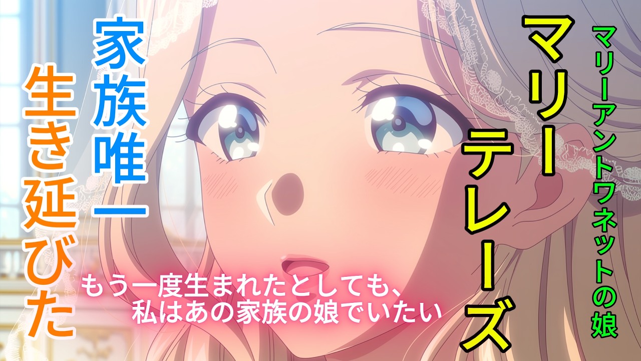 【アニメ×歴史】アニメで描く┃マリー・テレーズ／両親は処刑、弟は死亡…それでも生きた王女