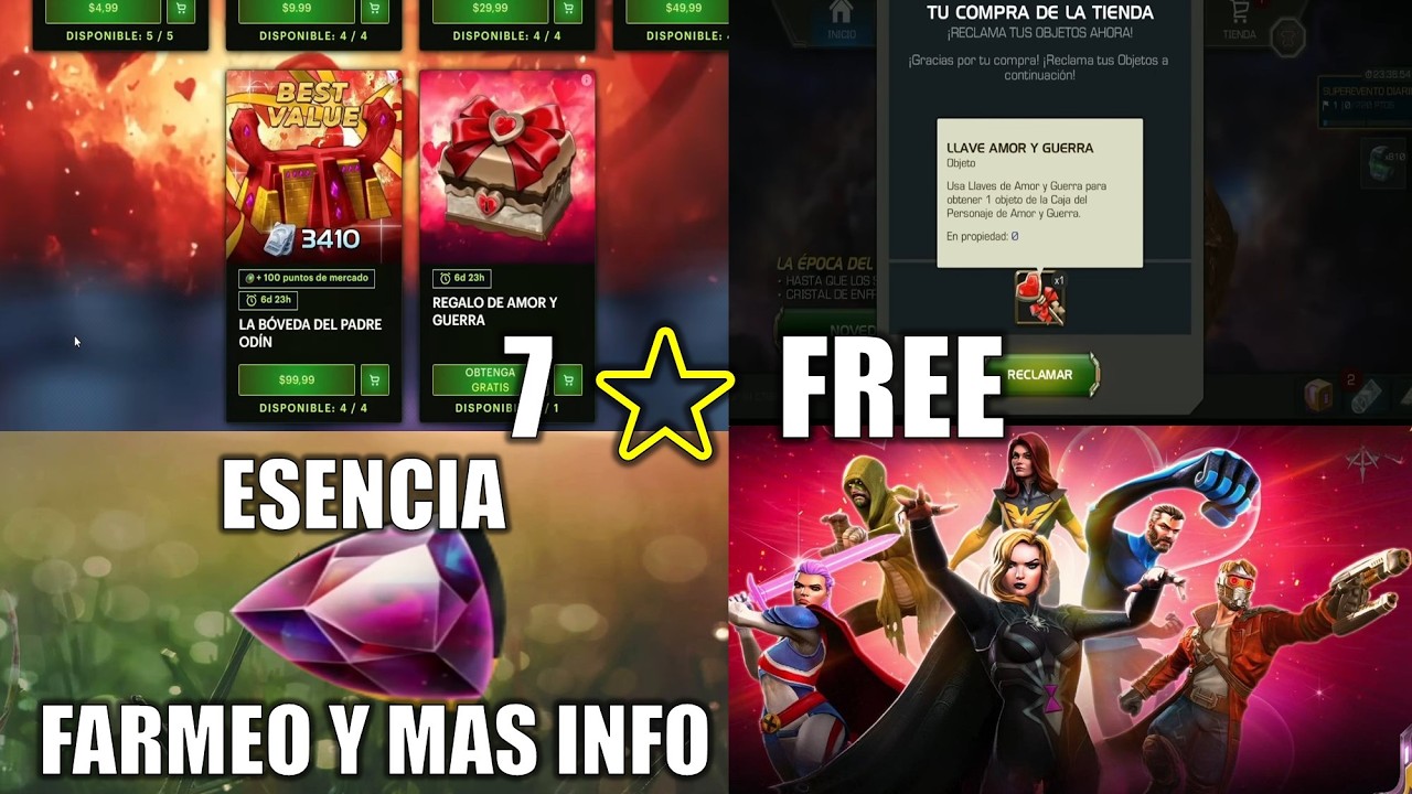 7⭐FREE + TOP ASCENCION - ESENCIA FARMEO Y MAS INFO- CODIGO PROMOCIONAL Y MAS POR SAN VALENTIN - MCOC
