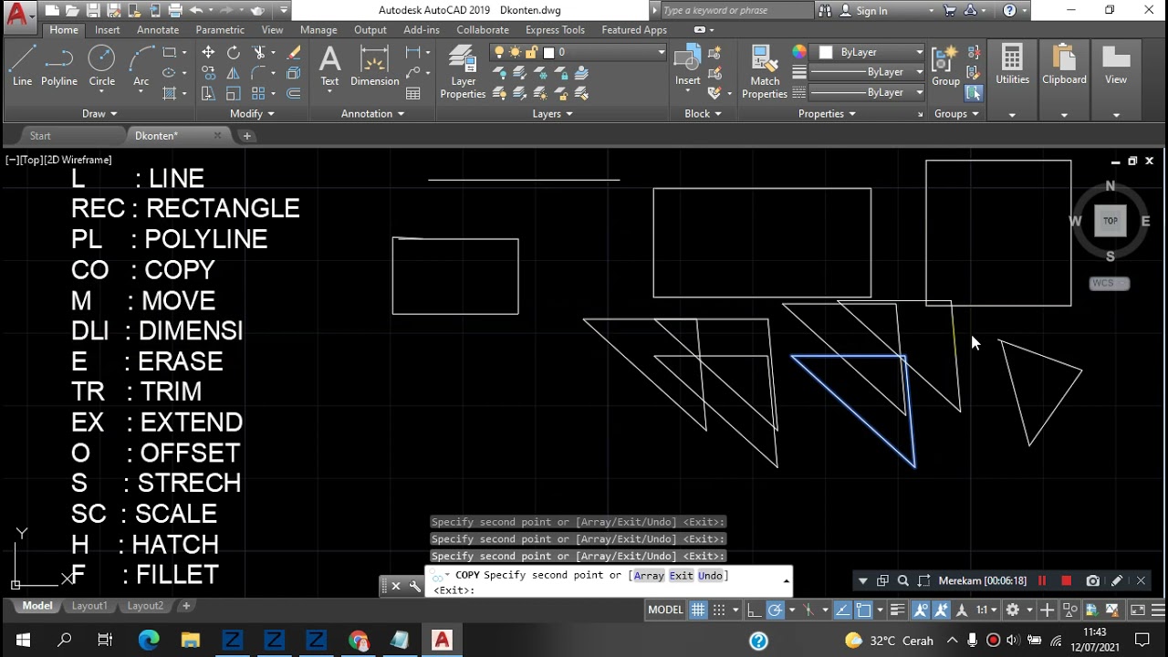 PERINTAH DASAR DI AUTOCAD - WAJIB TAU