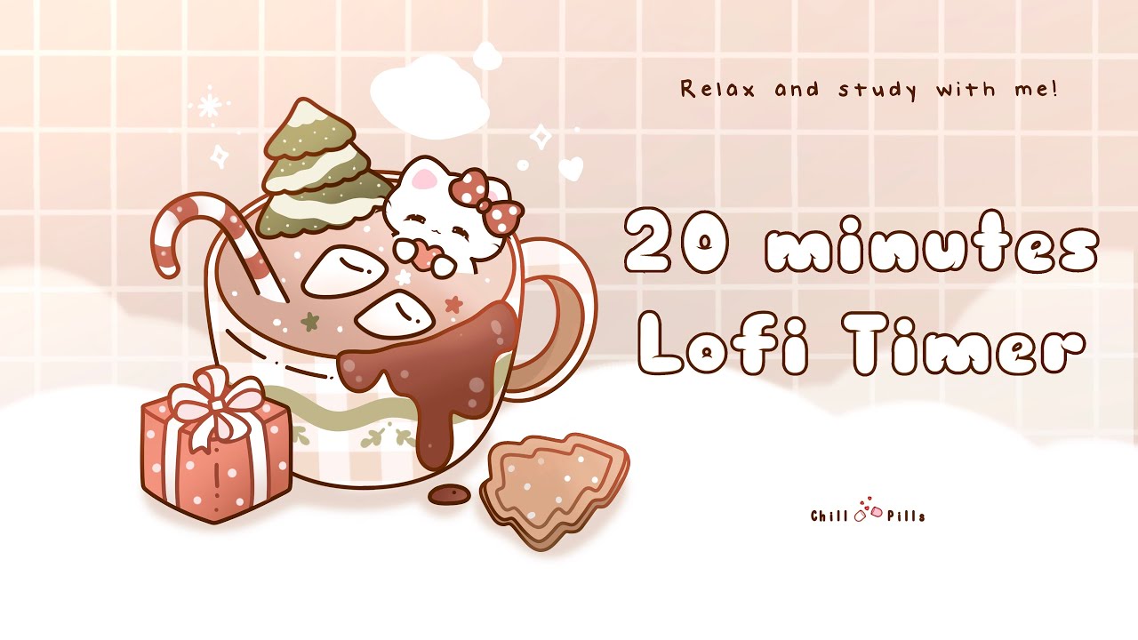 20 minutes - Relax & study with me Lofi | Christmas kitty #20minutetimer #lofi #relaxing #calm