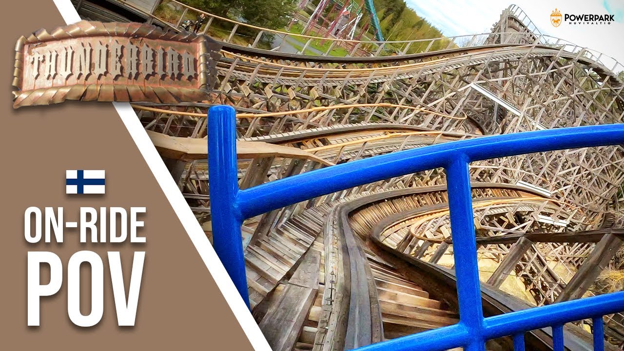 Thunderbird | Huvivaltio PowerPark | On-Ride POV 4k60fps - Front/Back | GCI Wooden Coaster