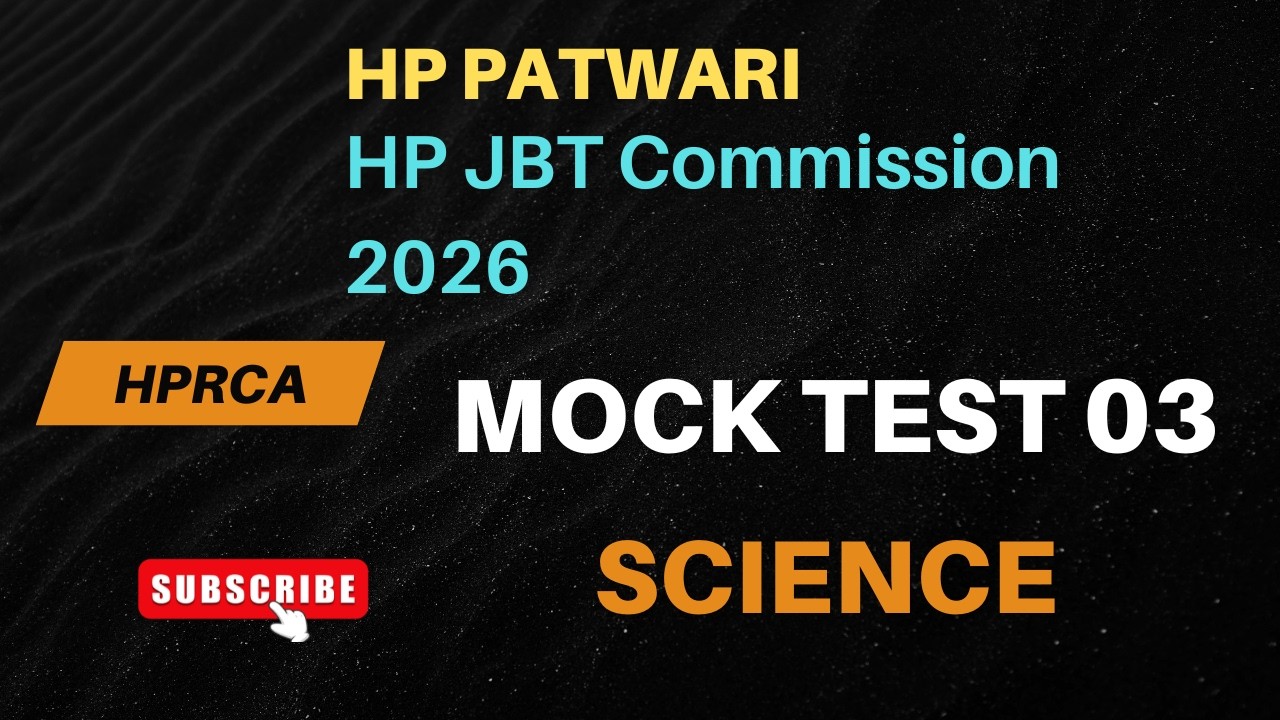 Science Mock 03 || HP Patwari & HP JBT Commission || HPRCA 2026