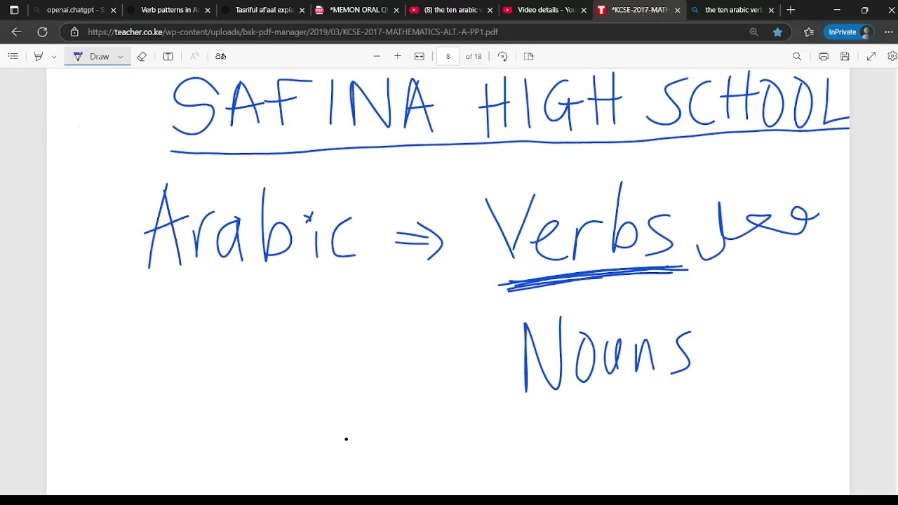 ARABIC VERB FORMS - 2025 10 14 20 07 14