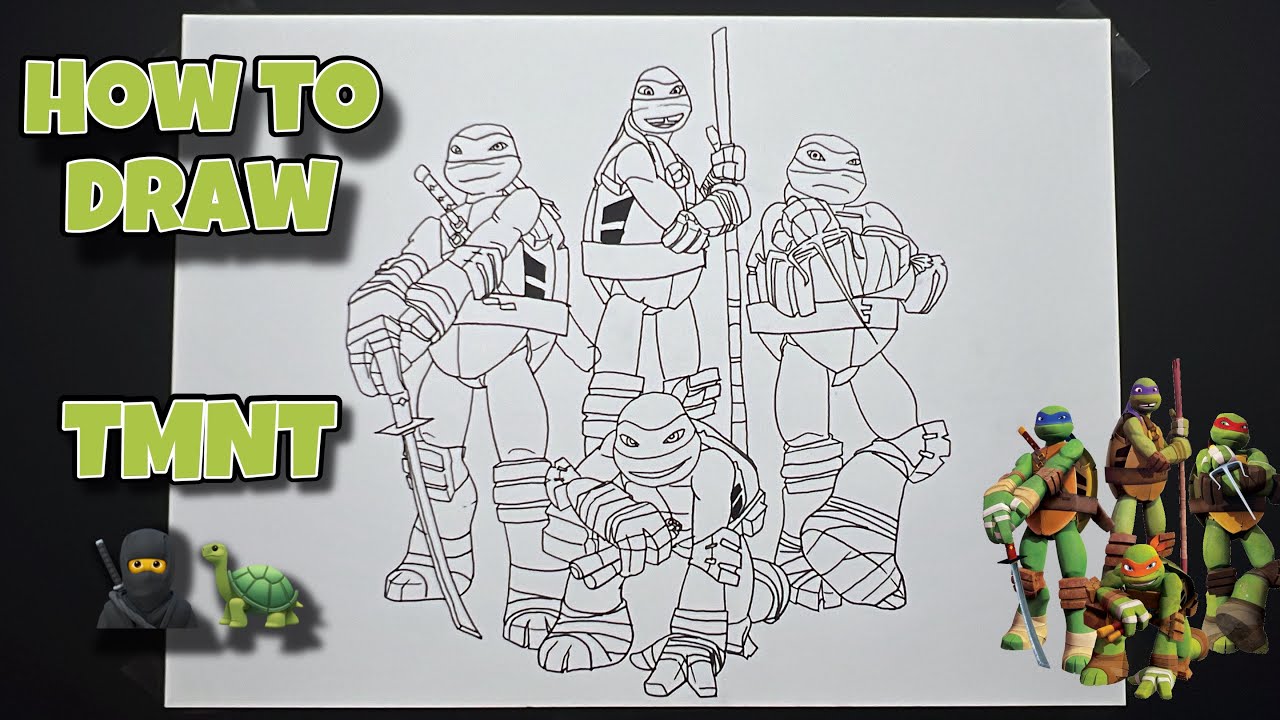 How To Draw The Teenage Mutant Ninja Turtles | TMNT #drawing #tmnt