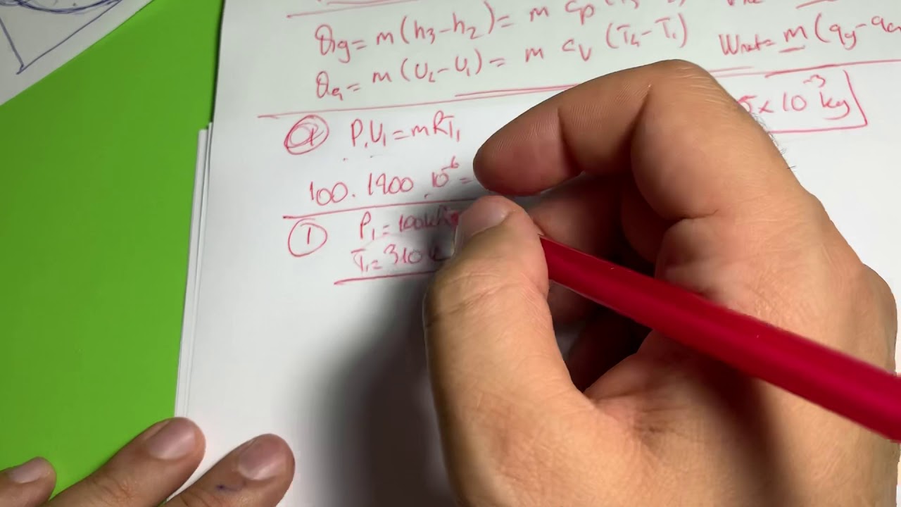 Termodinamik, 9. Bölüm, Gaz alışkanlı güç çevrimler, Dizel Çevrimi, konu anlatımı, soru (2)