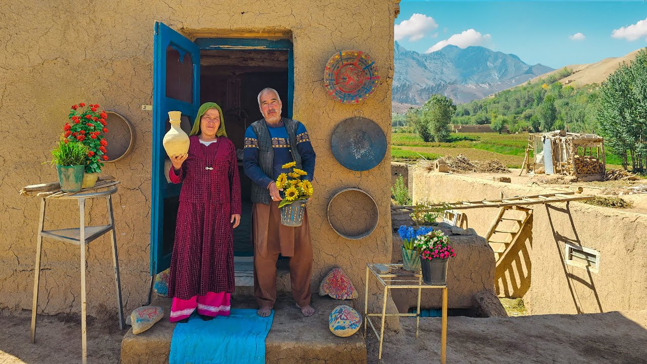 Afghan Husband & Wife Cooking Together — Real Village Life in Bamyan