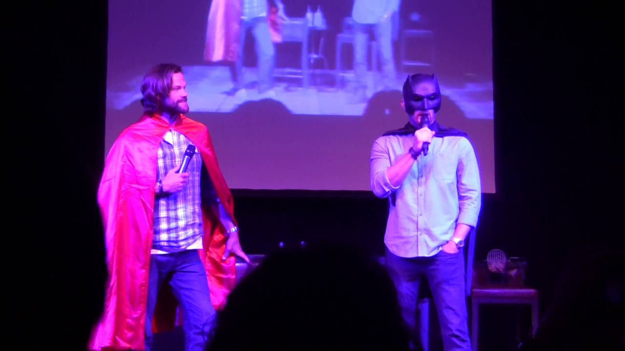 Jus In Bello 2016 - Jensen Ackles and Jared Padalecki are dressed as Superman and Batman