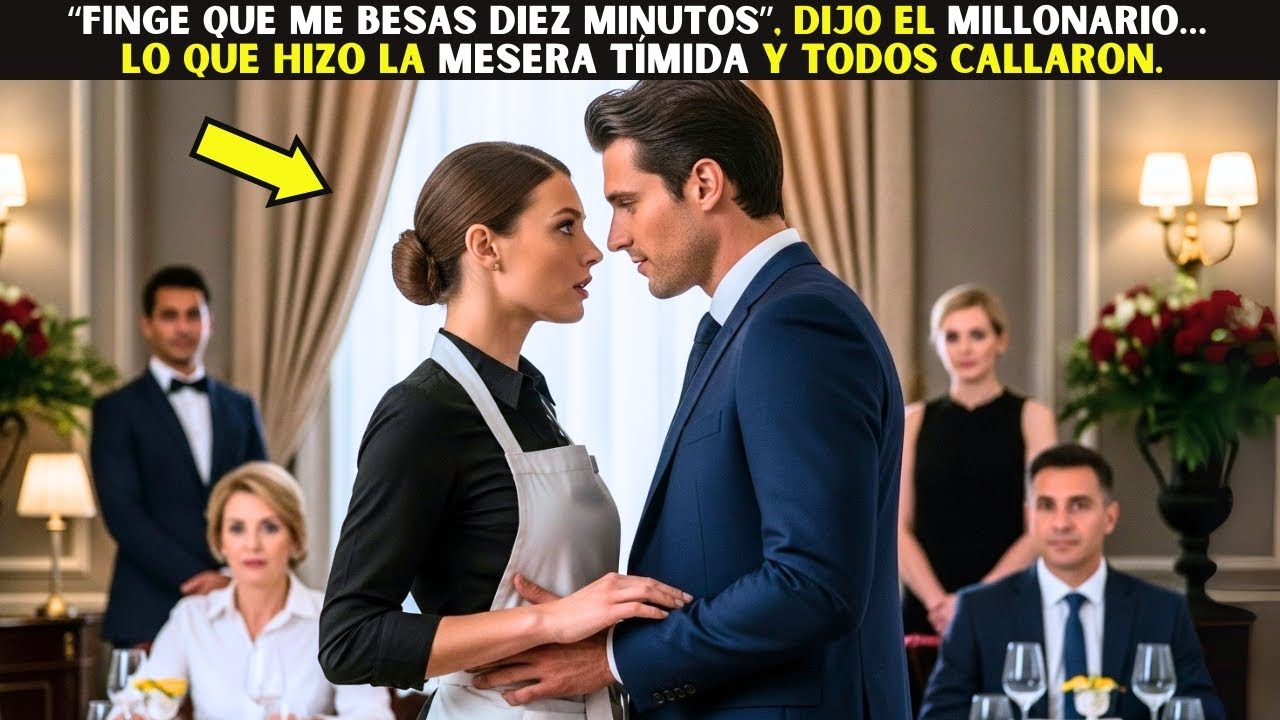 “Finge que me besas diez minutos”, dijo el Millonario… lo que hizo la mesera tímida y todos callaron