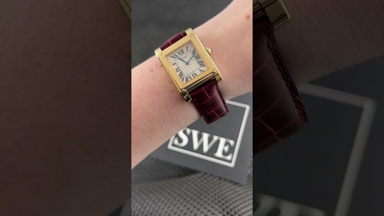 Cartier Tank a Vis Privee CPCP Collection Yellow Gold Watch W1529451 Wrist Roll | SwissWatchExpo