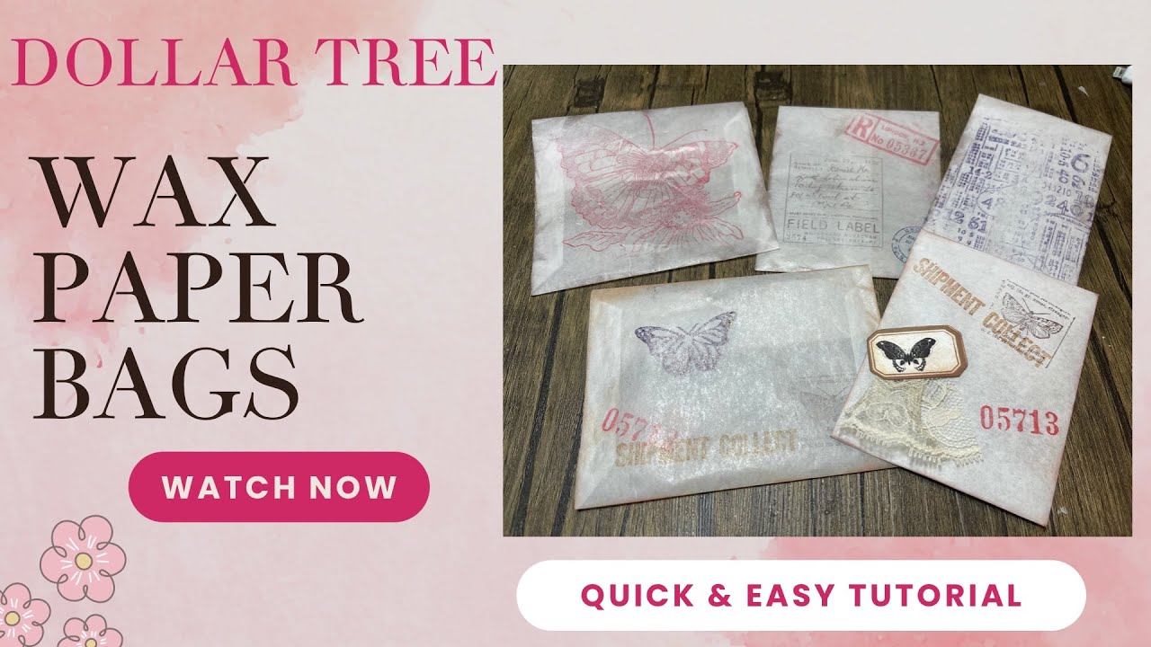 Make Faux Glassine Bags (Wax Paper) Using Supplies from Dollar Tree - Quick & Easy Tutorial