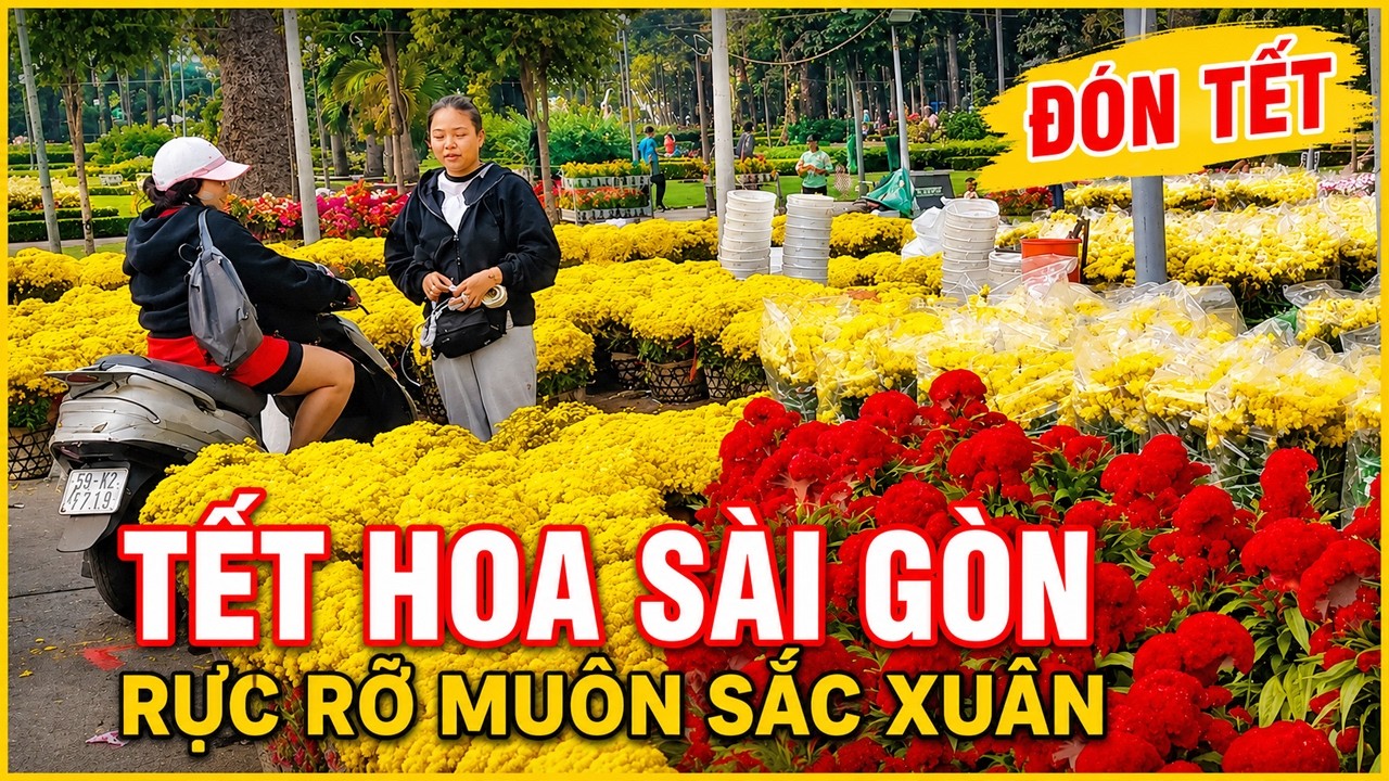 Hoa Tết Công Viên Gia Định | Saigon Tet Flowers & Local Life Walking Tour