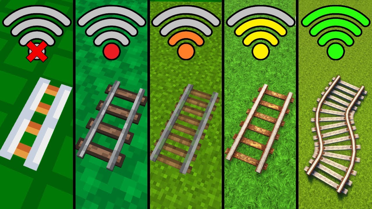 all rails with different Wi-Fi in Minecraft