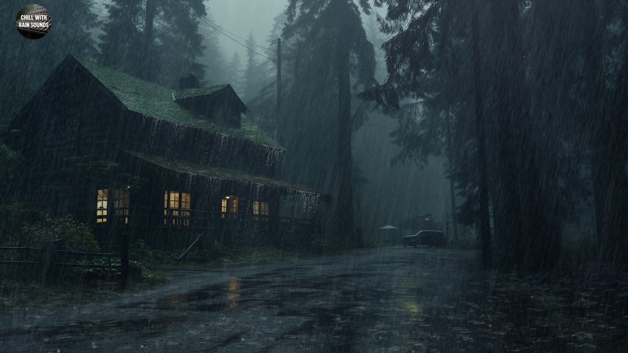 Relax with Heavy Rain in the Forest | Beat Insomnia and Anxiety to Fall Asleep in 5 Minutes