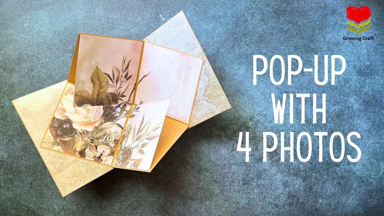 Easy 4 Photos Pop-Up Card Making Tutorial | DIY Personalized Card with Photos 💌📸