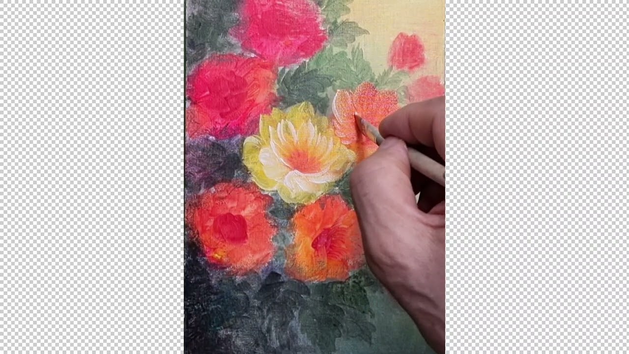 #화려하고 멋진 꽃그리기 | 아크릴페인팅 | 유화 | Oil Painting | #Acrylic Painting [323]힐링영상취미미술 