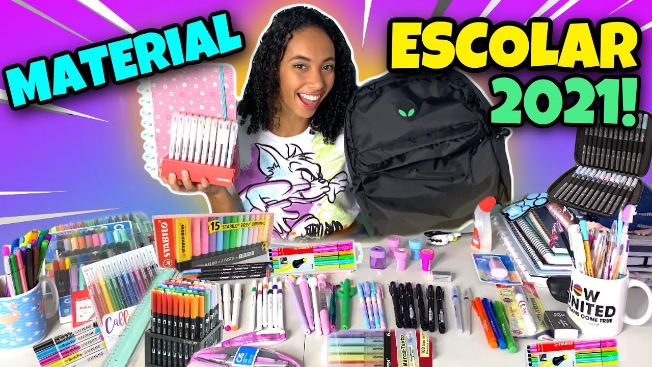 MEU MATERIAL ESCOLAR COMPLETO!!!