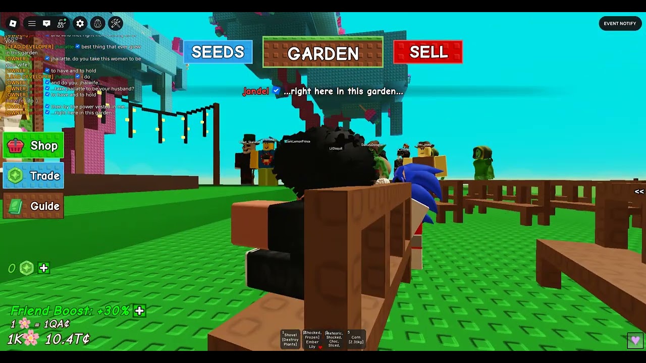 Watching The Grow a Garden Marriage #growagarden #roblox #roadto2k