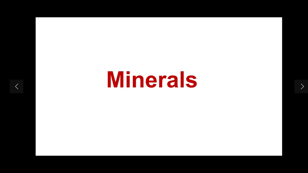 Minerals (part 1)