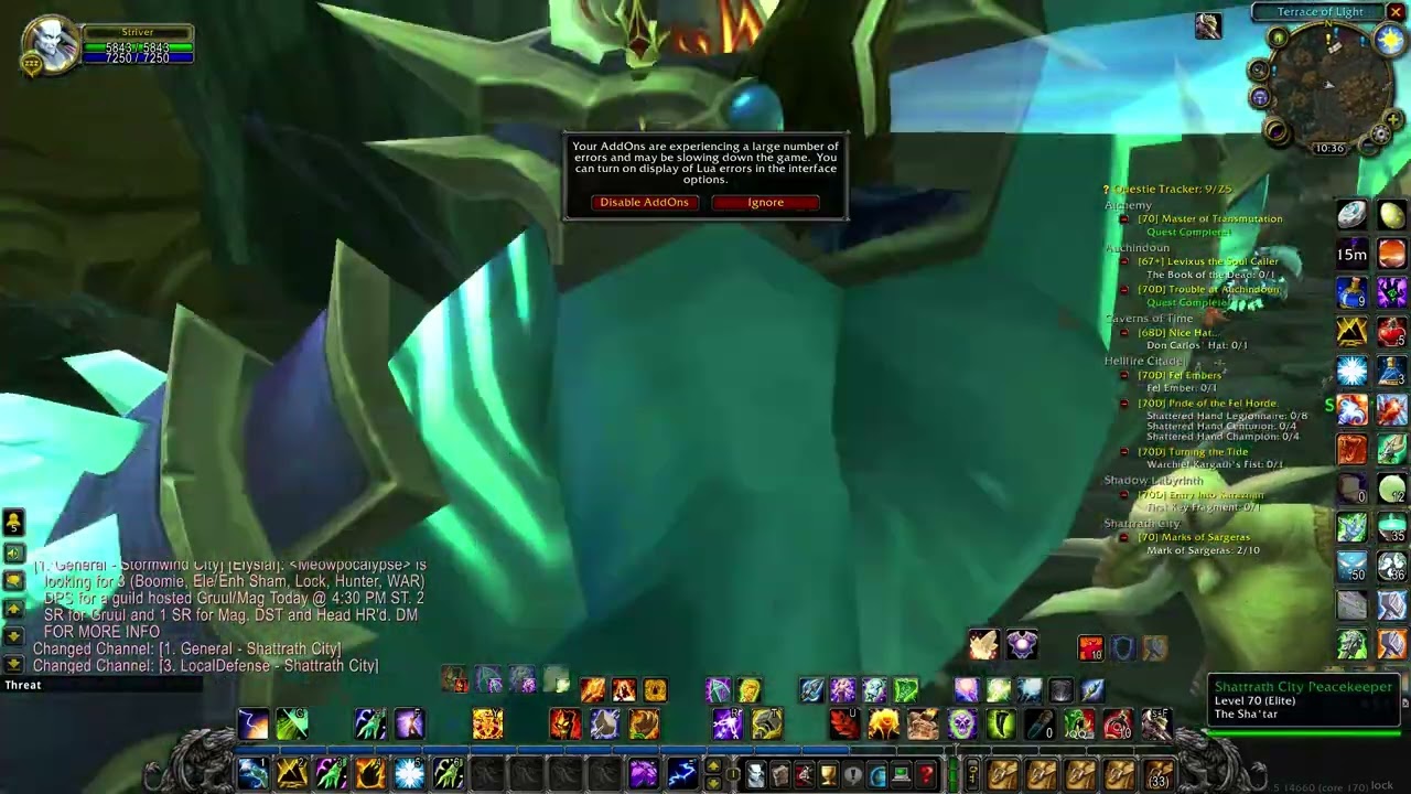 Addon error spam  WOW TBC