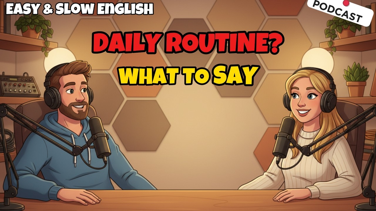 Talk About Your Daily Routine - Easy Podcast Conversation | #englishpodcast