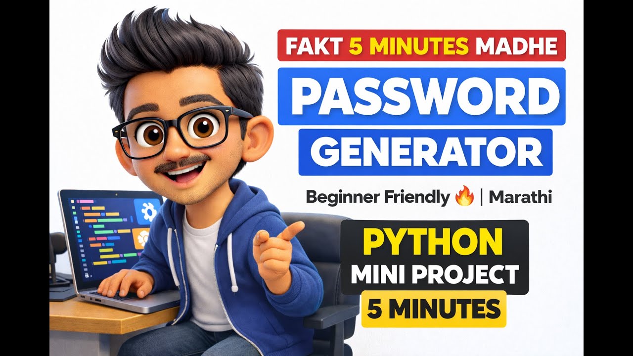 FAKT 5 MINUTES MADHE Python Password Generator Project 🔐 | Beginner Friendly Marathi