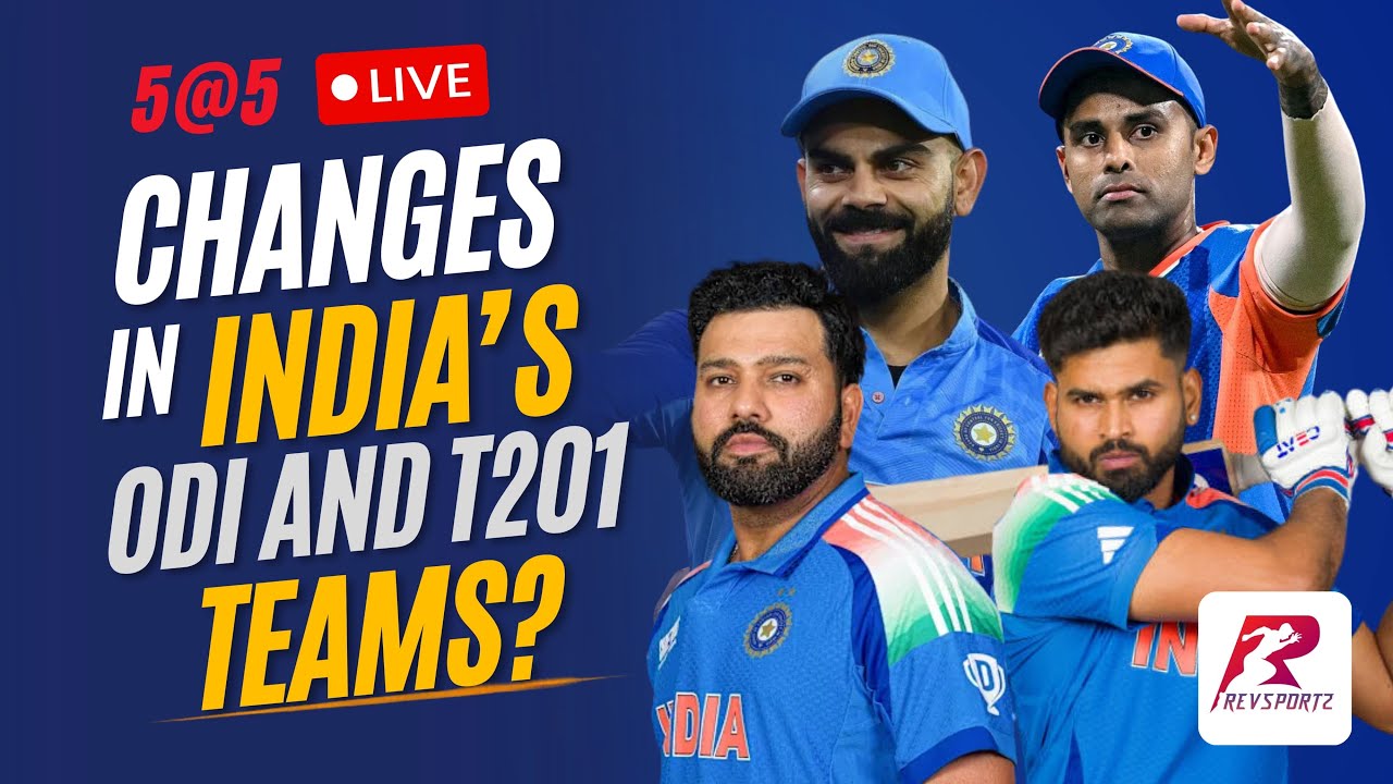 5@5 : Big Changes in Team India's ODI Setup and T20I Leadership? | LIVE |