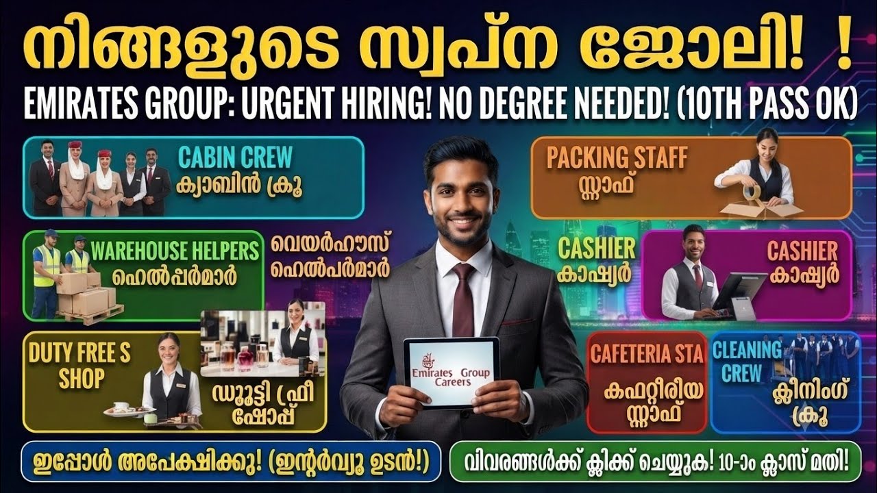Dubai job vacancy 2026 | UAE jobs | Gulf jobs | Dubai jobs | Today's Gulf jobs