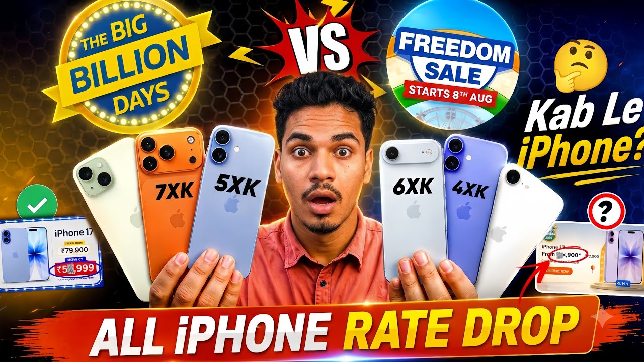 All iPhone Price Drop 2026 🔥 Big Billion Days Sale | iPhone 17, 17 Pro, 16 & More Vs Freedom Sale