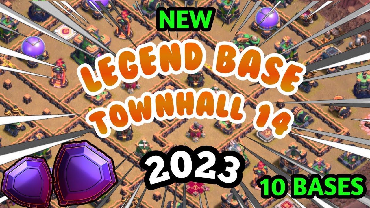 Top 10 Th14 Trophy Base Link 2023 || New Th14 Legend Base 2023