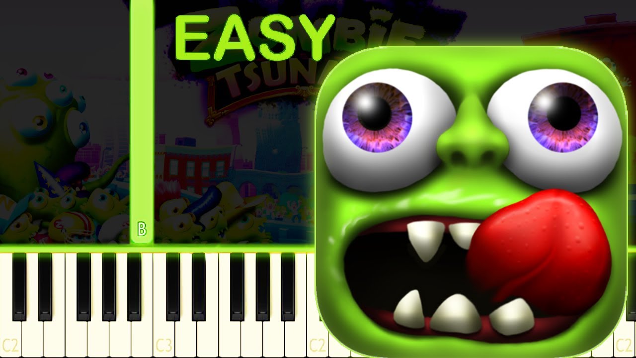 ZOMBIE TSUNAMI´S THEME - EASY Piano Tutorial