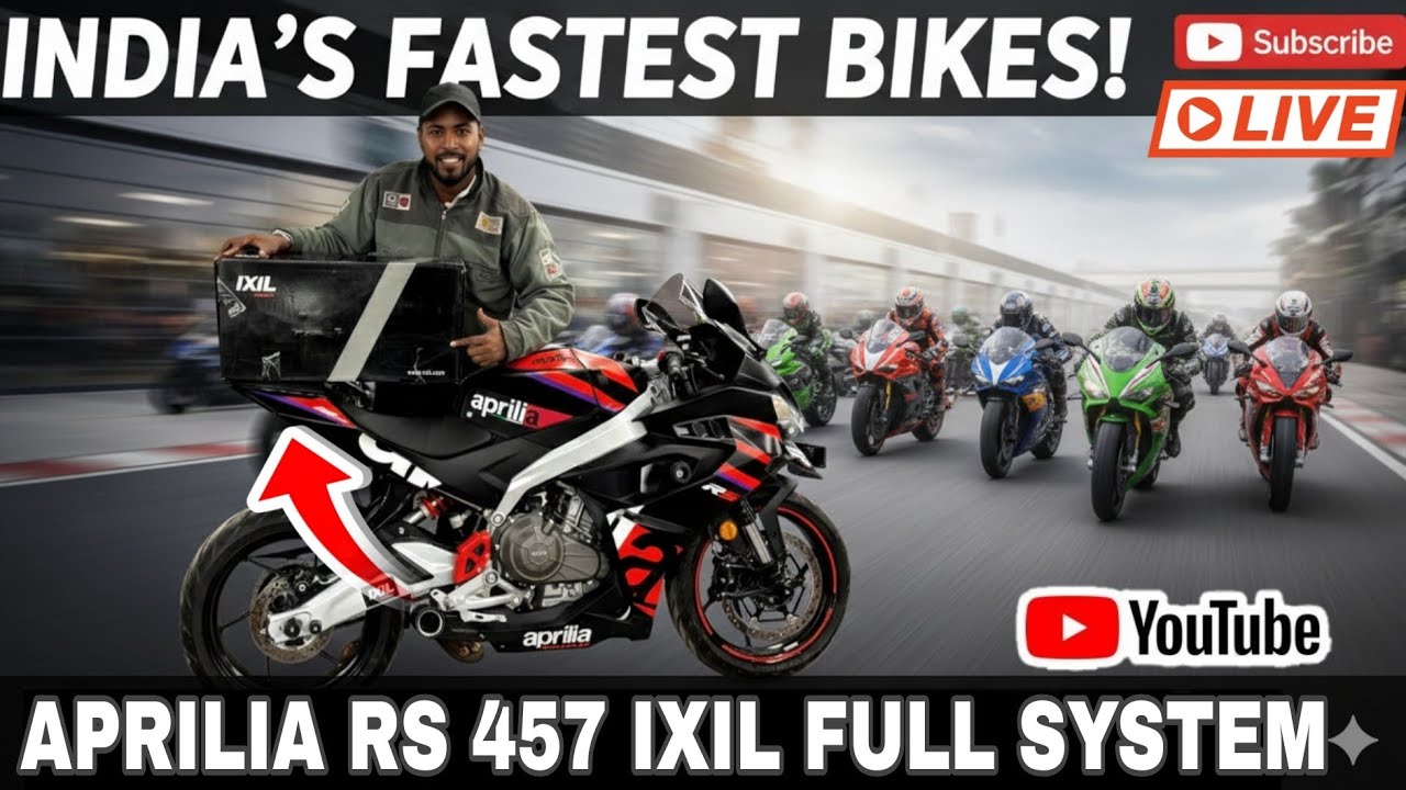 APRILIA RS 457 IXIL FULL SYSTEM EXHAUST INSTALLATION WITH DNA AIR FILTER #apriliars457 #ixil #viral 