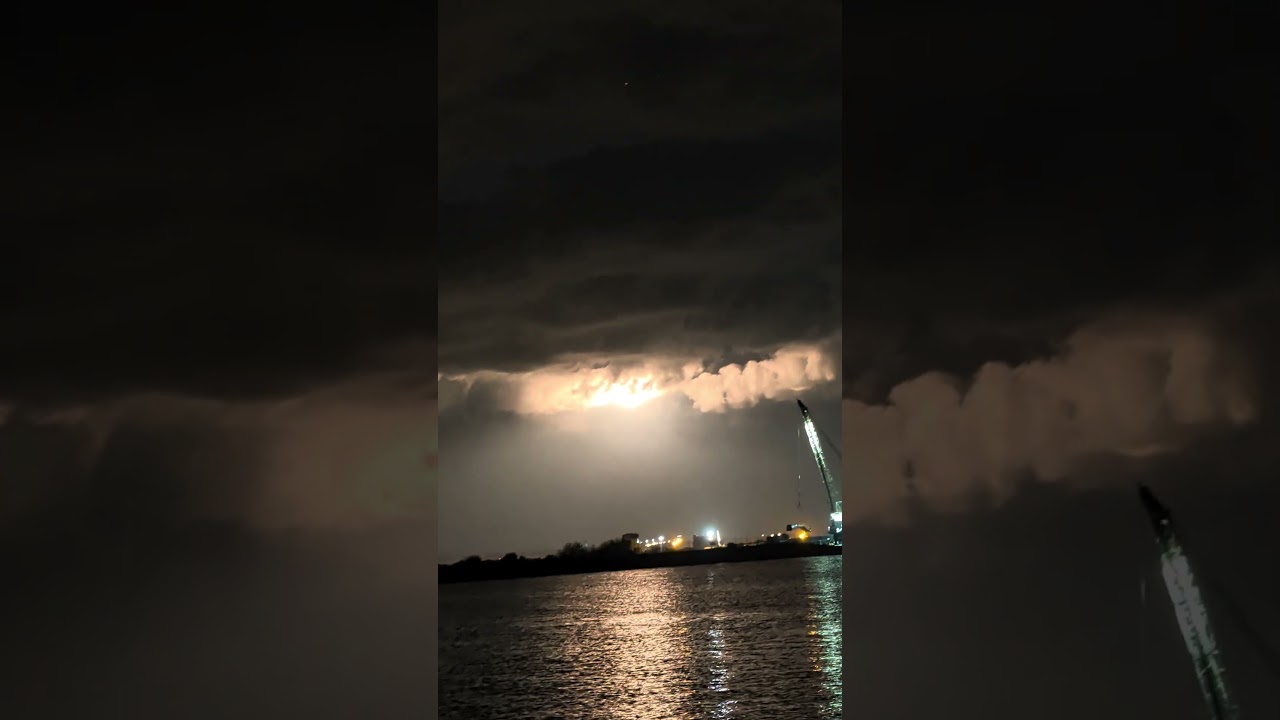 Falcon 9 Ignites the Clouds | Jetty Park Night Launch