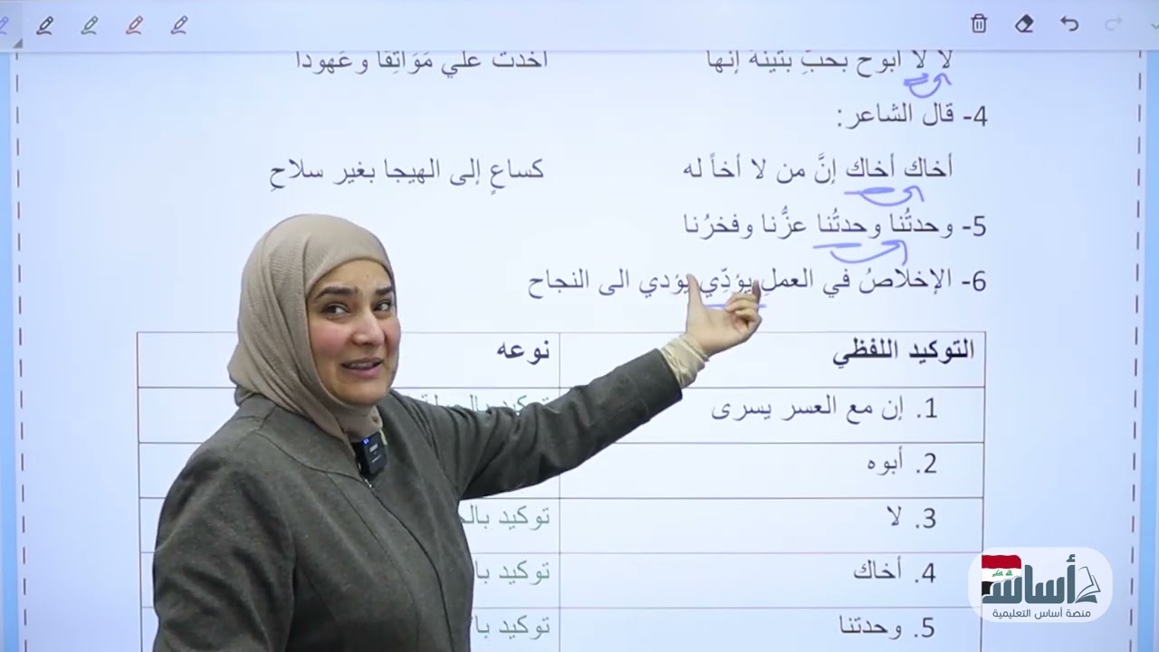 تمرينات التوكيد// اللغة العربية// الكتاب الثاني// د.آيات العاني