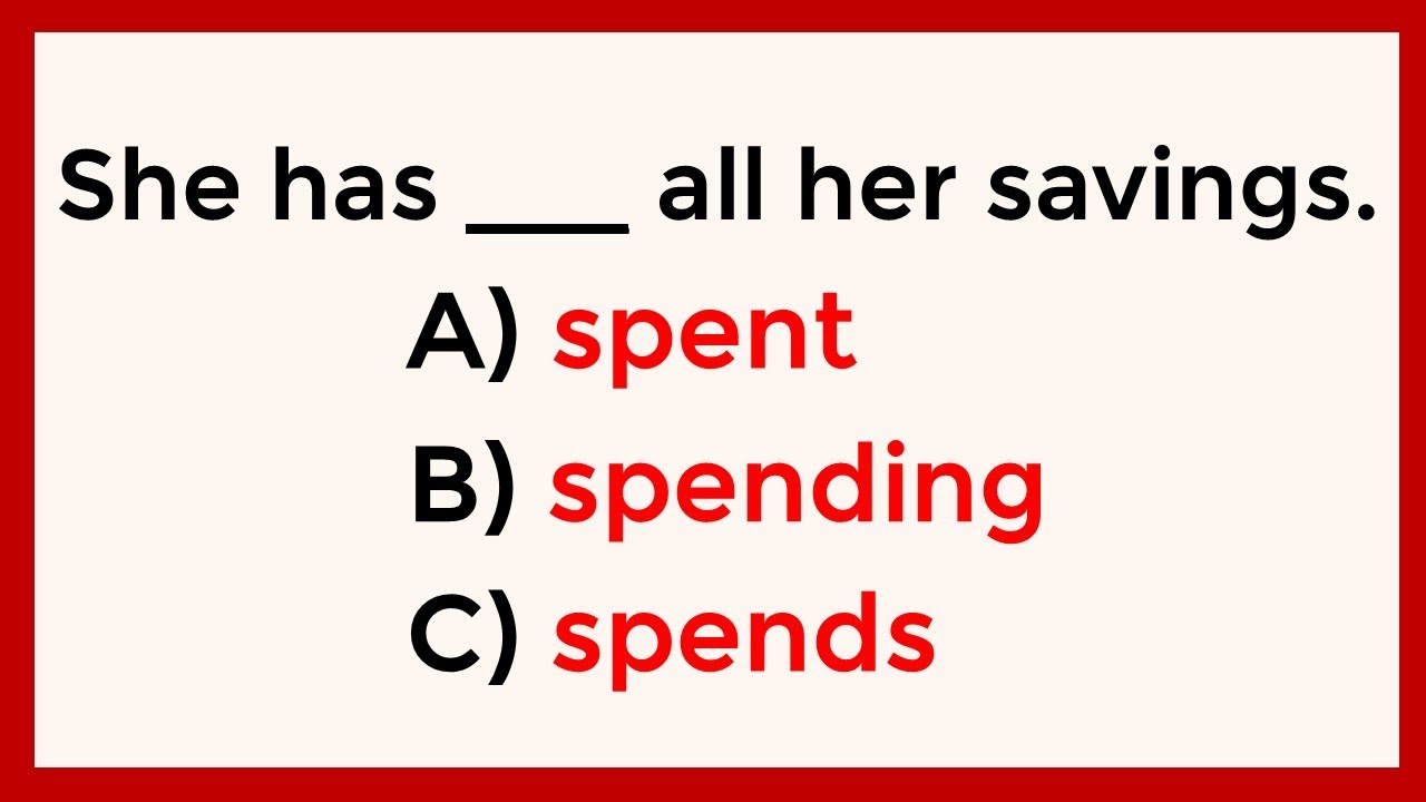 Mixed Grammar Test | Can You Beat 20/40? That’s Genius Level! #132