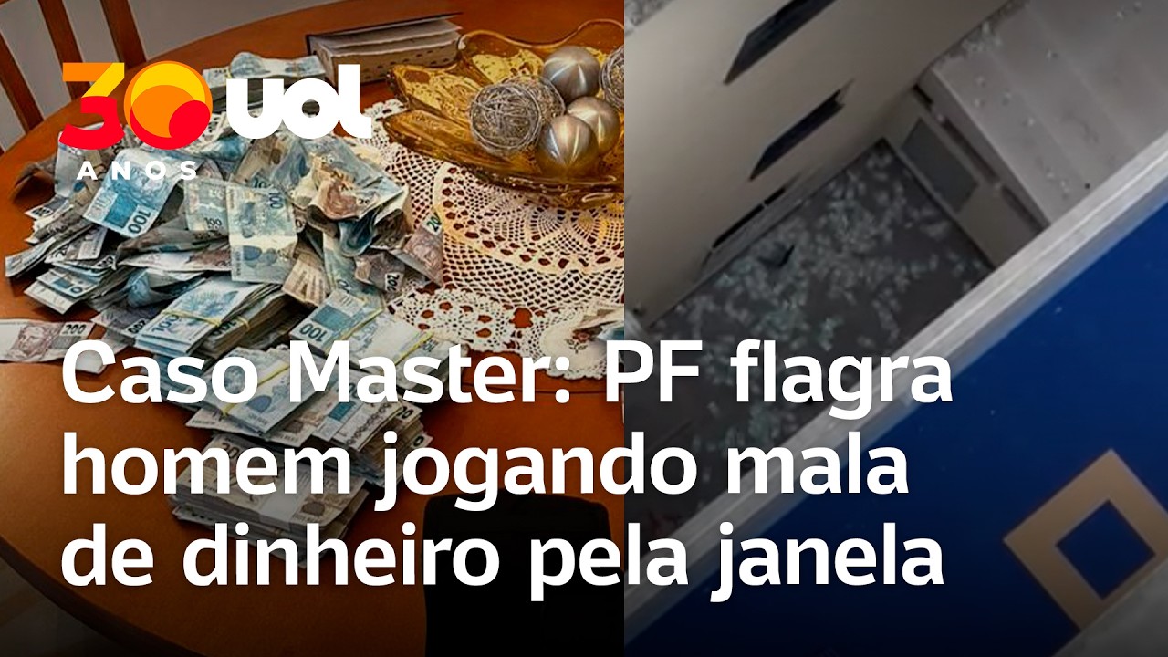 Caso Master: Homem joga mala de dinheiro pela janela durante operação da PF em SC