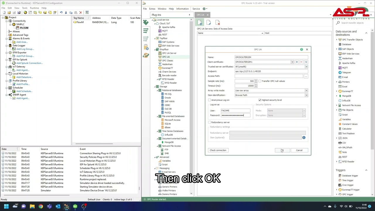 KepServerEX send over to OPC Router