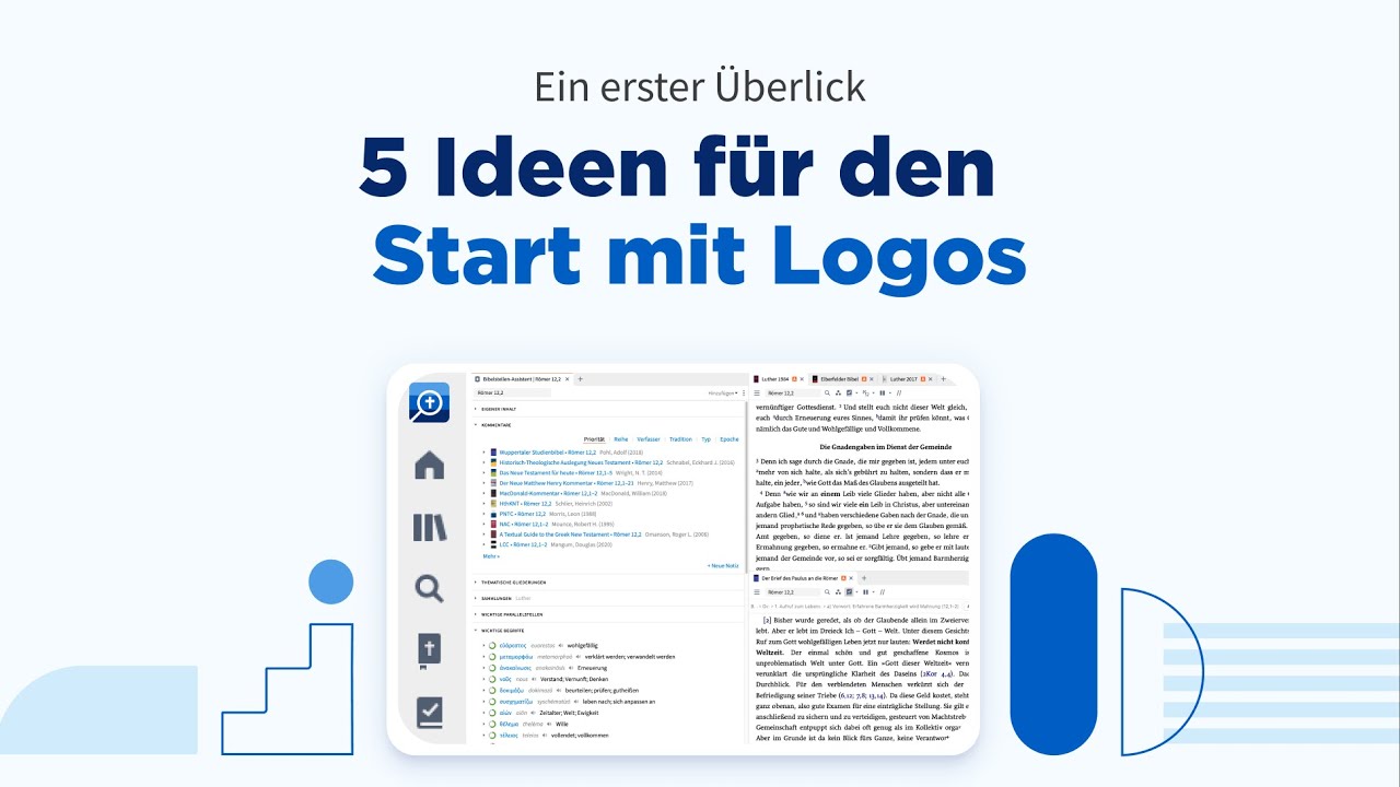 Logos Bibelsoftware :: 5 Ideen für die ersten Schritte mit Logos 10 (Kurztutorial und Training)