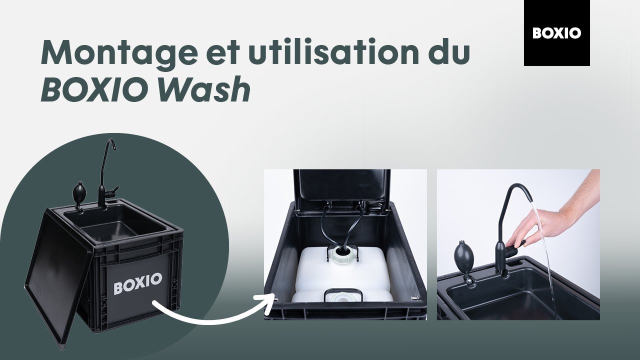 BOXIO - WASH: Montage et utilisation du lavabo mobile