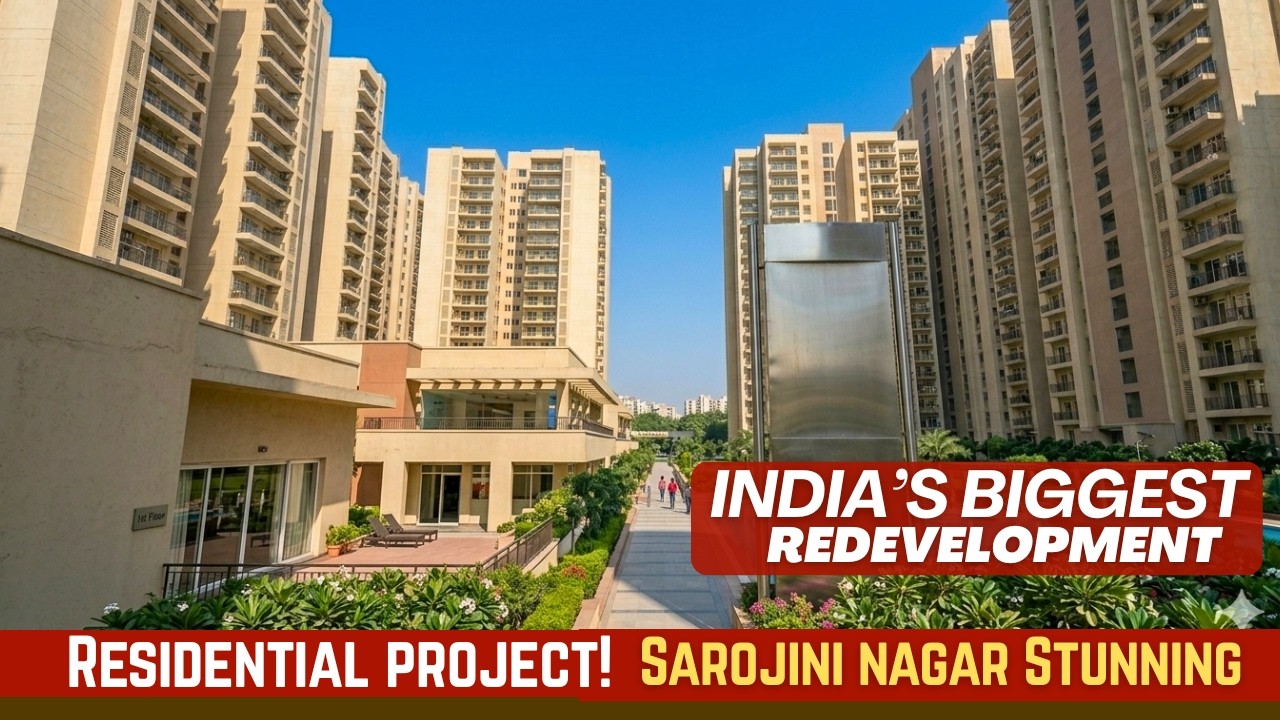 Delhi&rsquo;s Biggest Redevelopment Project 😱 Sarojini Nagar Future Highrise City in the Making 🇮🇳