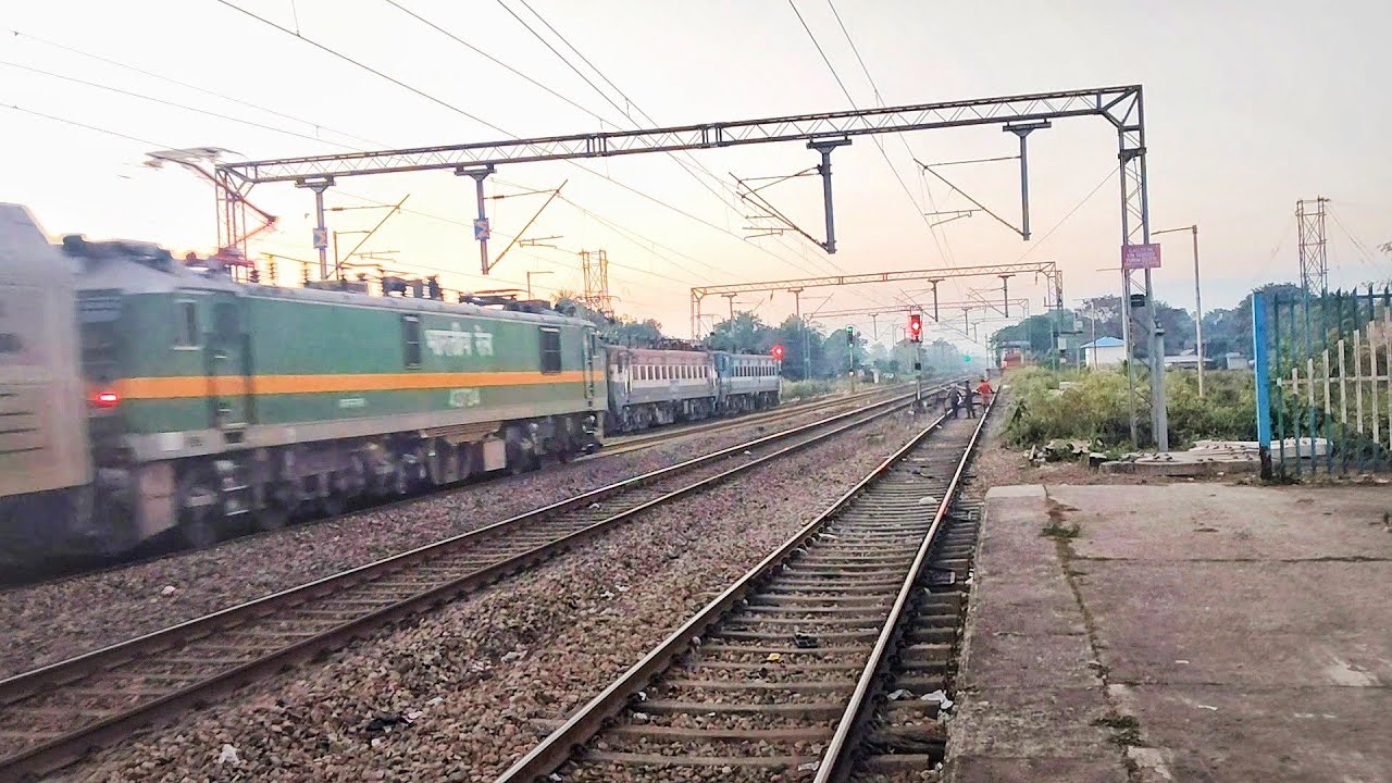 Freight and Passenger🔥 Train CROSSING | Part-1| Diesel & Electric Locomotive .