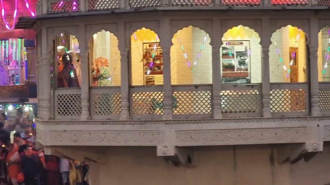 Ganga aarthi at Haridwar  in the evening time