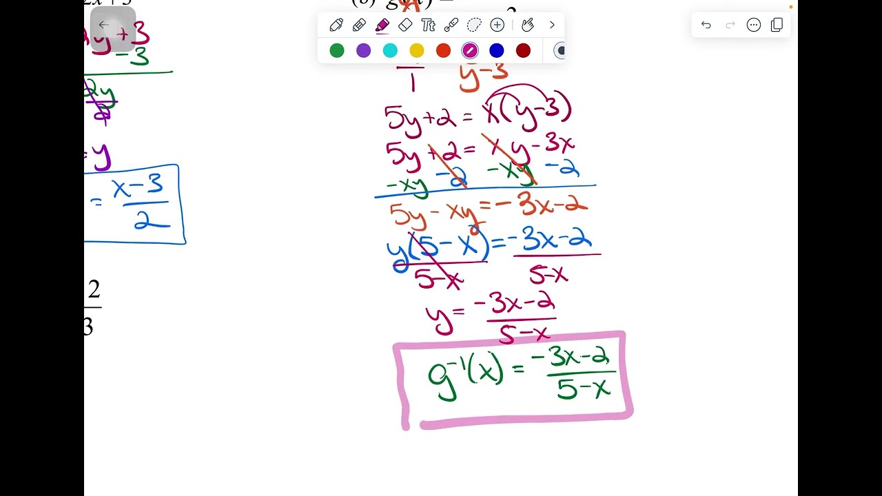Notes 74 (Part 2) - Inverses, Domain and Range