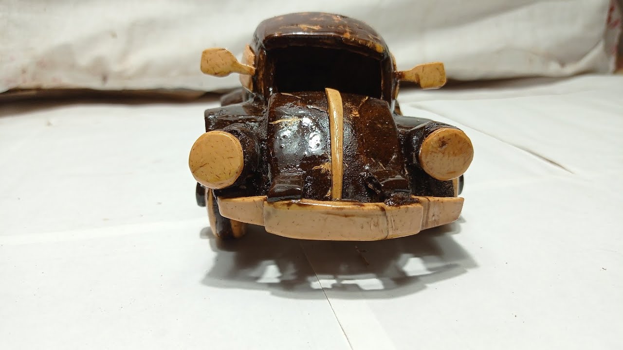how to make a coconut shell car ||#shorts || #coconutshellcraft || #shortvideo