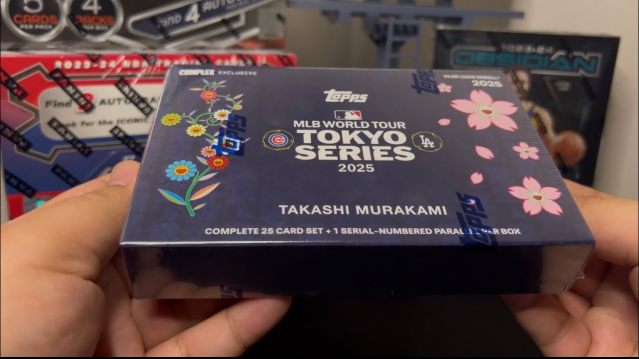 OPENING TAKASHI MURAKAMI MLB WORLD TOUR TOKYO SERIES 2025 TOPPS TRADING CARDS BOX😳🔥 #baseballcards