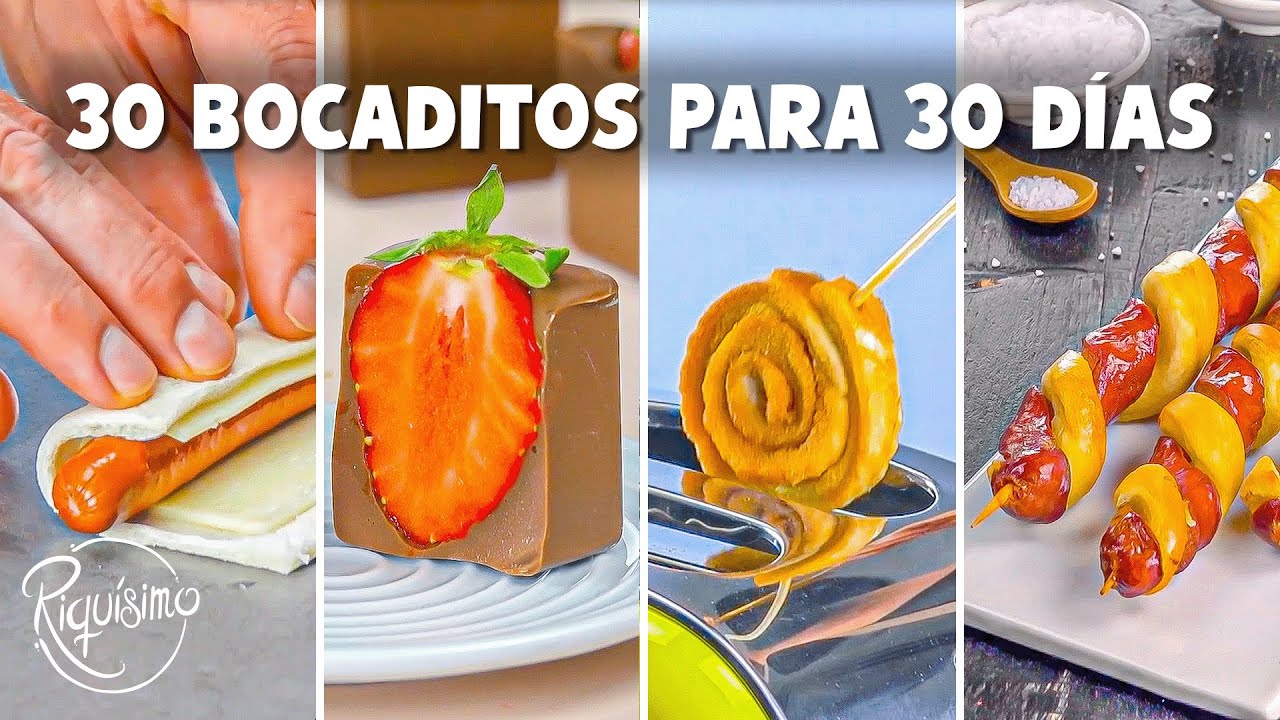 ¡Los mejores snacks para un mes entero! Bocadillos fáciles dulces y salados