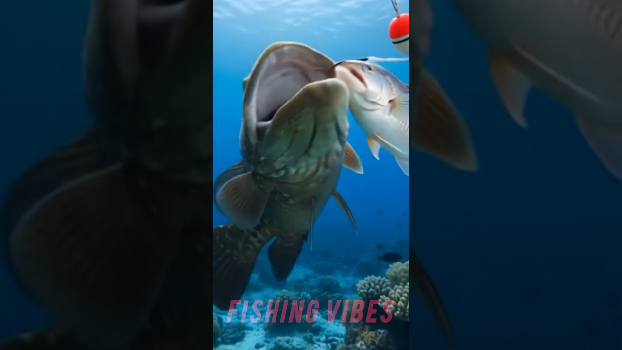 "Fish Thinking About the Bait...Wait for It|🐟 "Relaxing Fishing Vibes🌊 Underwater Shot"😱🤯