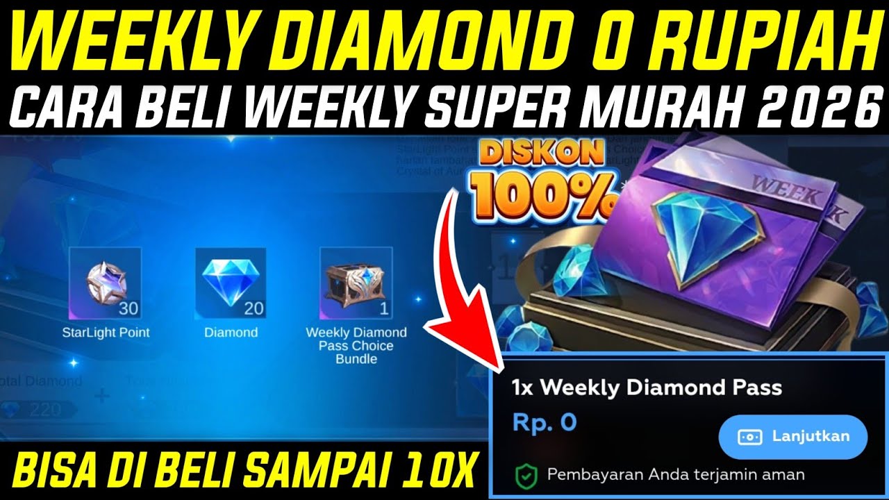 DISKON 100% !! WEEKLY DIAMOND PASS 0 RUPIAH ! CARA BELI WEEKLY DIAMOND PASS SUPER MURAH 2026