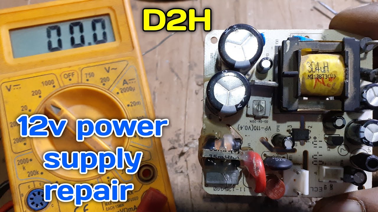 How to repair 12 volt adapter/Videocon d2h Receiver supply repairing/Electronics verma