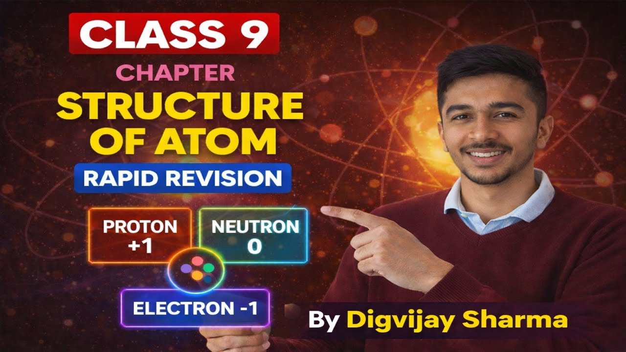 Class 9 Structure of Atom Rapid Revision | Chapter 4 Science | Full Chapter in One Shot