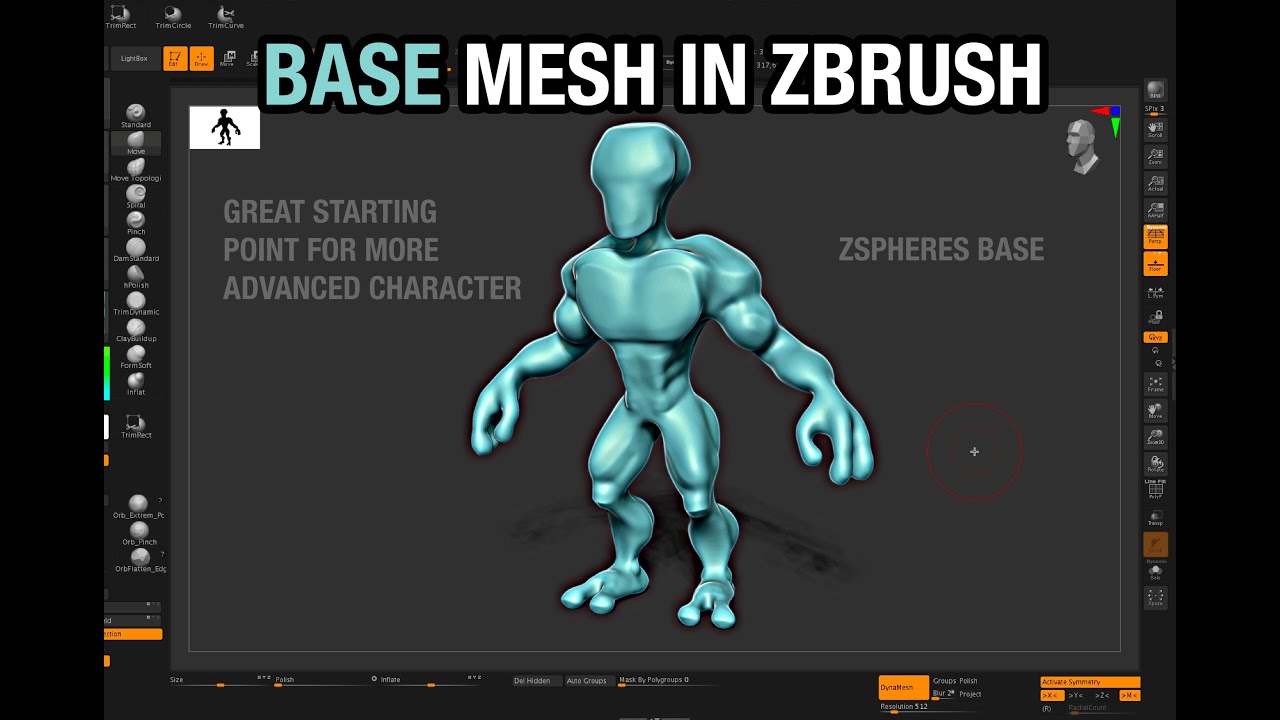 Part 1 - zBrush Sculpting Base Mesh